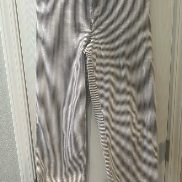 Madewell Striped Wide Leg Emmett crop size 30 in Black and White - Picture 3 of 6